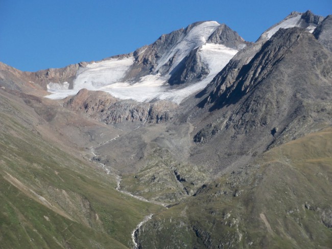 Breslauer hütte, Vratislavská chata, Wildspitze, Öetztálské Alpy, Tyrolsko, Rakousko