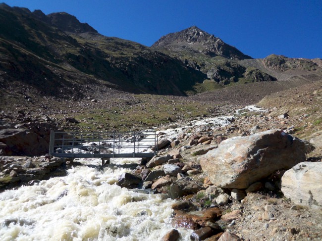 Breslauer hütte, Vratislavská chata, Wildspitze, Öetztálské Alpy, Tyrolsko, Rakousko