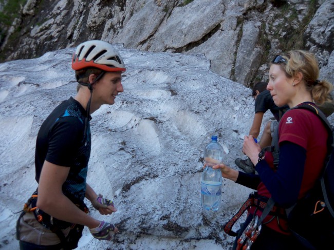 Seewand klettersteig, spodní část, Rakousko, Solná komora, Dachstein, Alpy