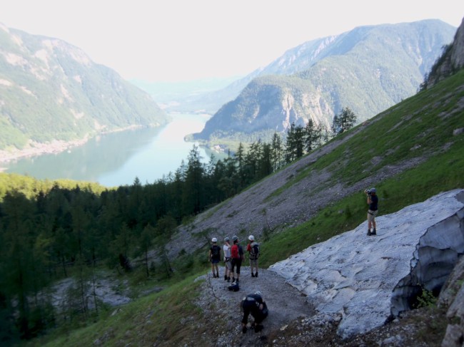 Seewand klettersteig, spodní část, Rakousko, Solná komora, Dachstein, Alpy