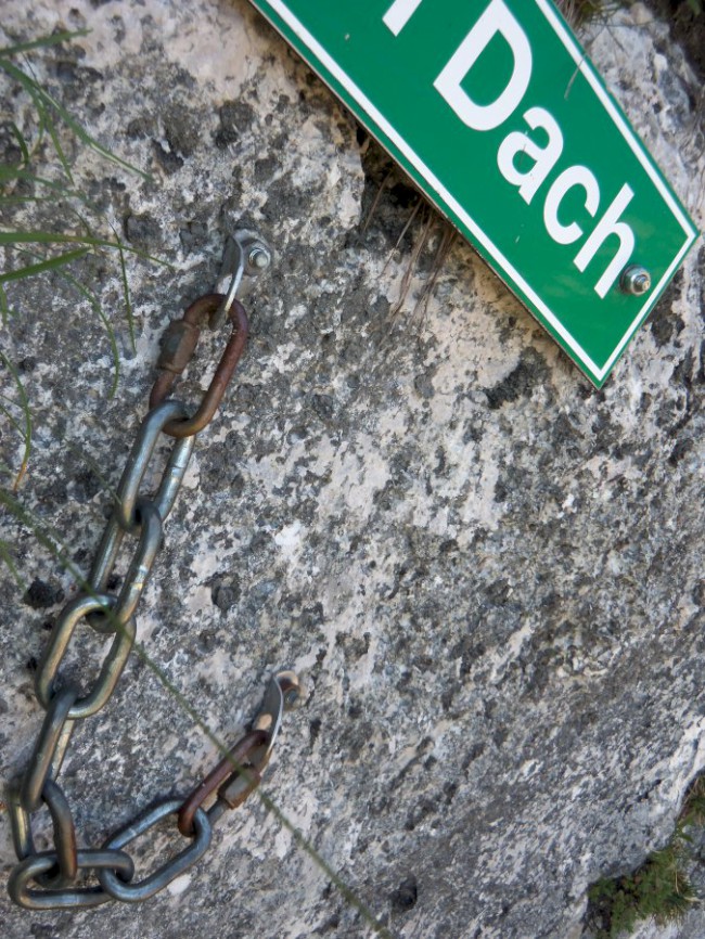 Seewand klettersteig, spodní část, Rakousko, Solná komora, Dachstein, Alpy