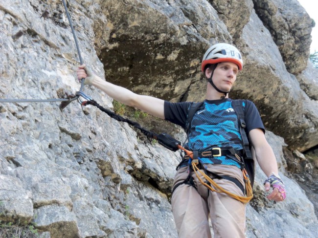 Seewand klettersteig, spodní část, Rakousko, Solná komora, Dachstein, Alpy