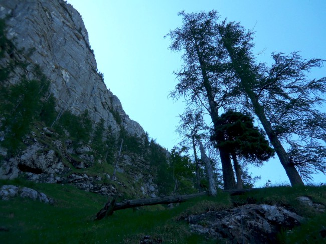 Seewand klettersteig, spodní část, Rakousko, Solná komora, Dachstein, Alpy