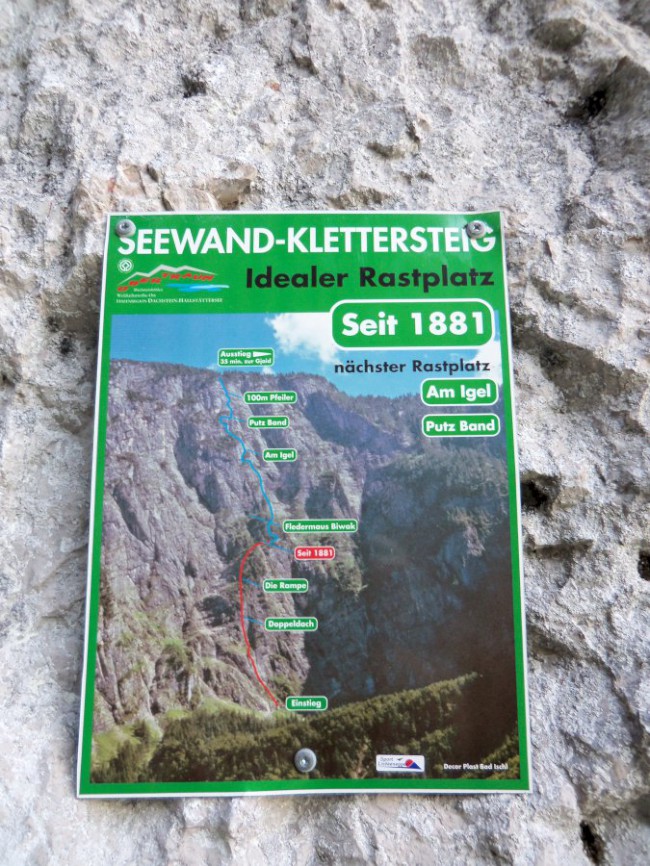 Seewand klettersteig, spodní část, Rakousko, Solná komora, Dachstein, Alpy