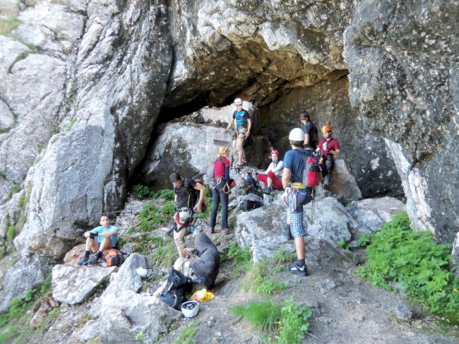 Seewand klettersteig, spodní část, Rakousko, Solná komora, Dachstein, Alpy