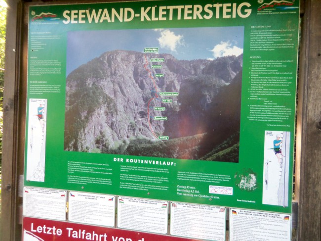 Hallstatské jezero, nástup na Seewand klettersteig, Rakousko, Solná komora, Dachstein, Alpy