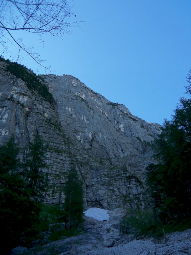 Hallstatské jezero, nástup na Seewand klettersteig, Rakousko, Solná komora, Dachstein, Alpy