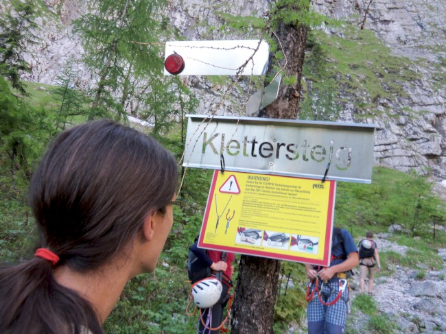 Hallstatské jezero, nástup na Seewand klettersteig, Rakousko, Solná komora, Dachstein, Alpy