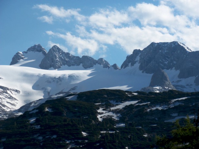 Seewand klettersteig, vrchol Auser Schonbichl 1785m, Rakousko, Solná komora, Dachstein, Alpy