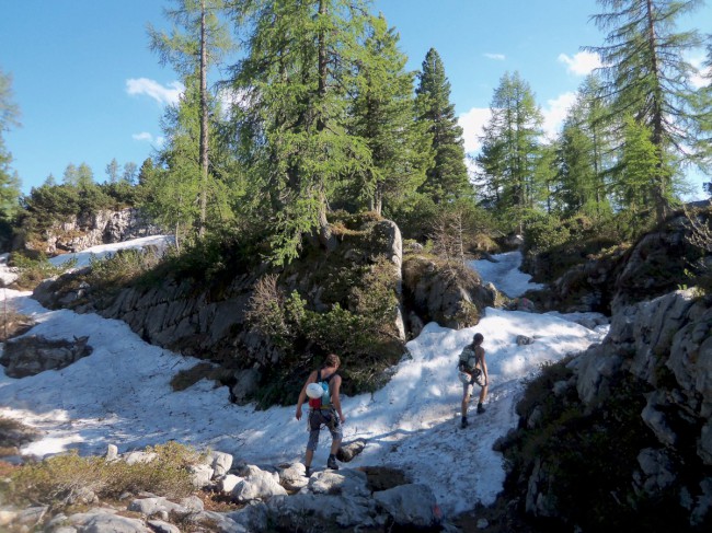 Seewand klettersteig, vrchol Auser Schonbichl 1785m, Rakousko, Solná komora, Dachstein, Alpy