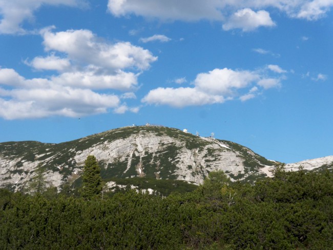 Seewand klettersteig, vrchol Auser Schonbichl 1785m, Rakousko, Solná komora, Dachstein, Alpy