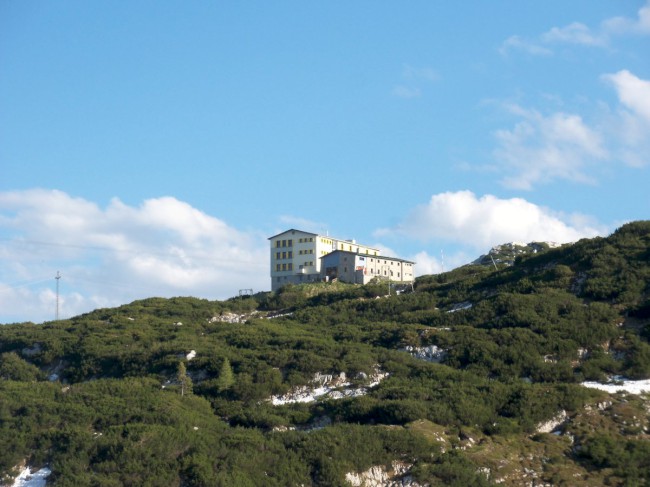 Seewand klettersteig, vrchol Auser Schonbichl 1785m, Rakousko, Solná komora, Dachstein, Alpy