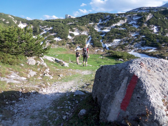 Seewand klettersteig, vrchol Auser Schonbichl 1785m, Rakousko, Solná komora, Dachstein, Alpy