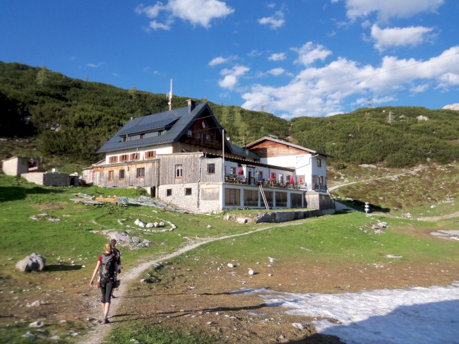 Seewand klettersteig, vrchol Auser Schonbichl 1785m, Rakousko, Solná komora, Dachstein, Alpy