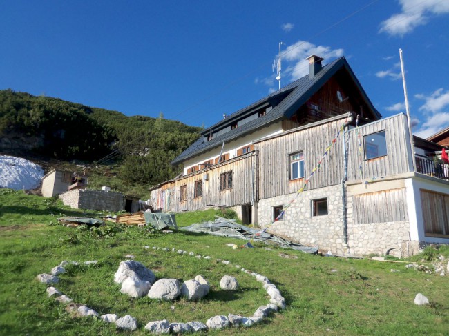 Seewand klettersteig, vrchol Auser Schonbichl 1785m, Rakousko, Solná komora, Dachstein, Alpy