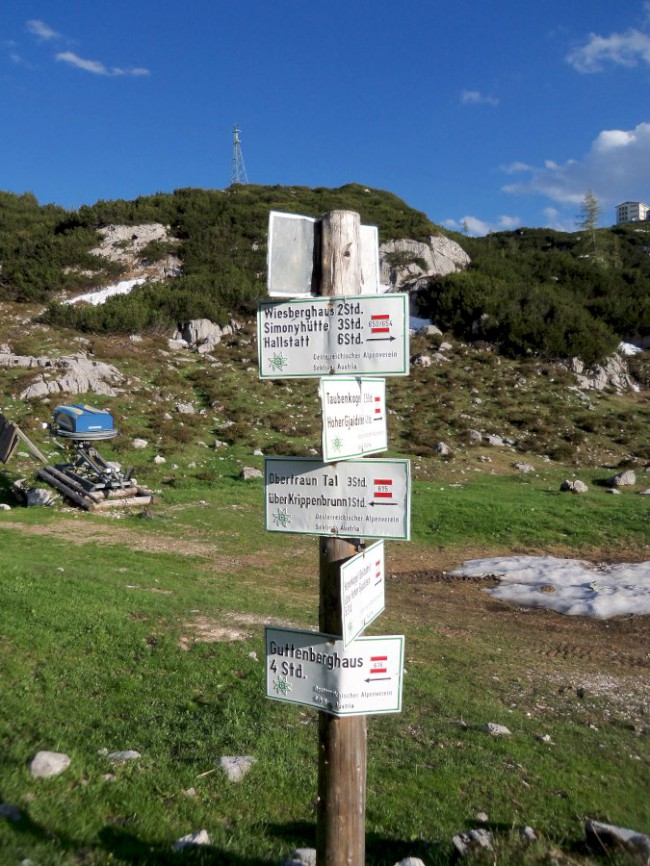 Seewand klettersteig, vrchol Auser Schonbichl 1785m, Rakousko, Solná komora, Dachstein, Alpy