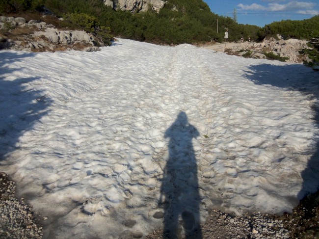 Seewand klettersteig, vrchol Auser Schonbichl 1785m, Rakousko, Solná komora, Dachstein, Alpy