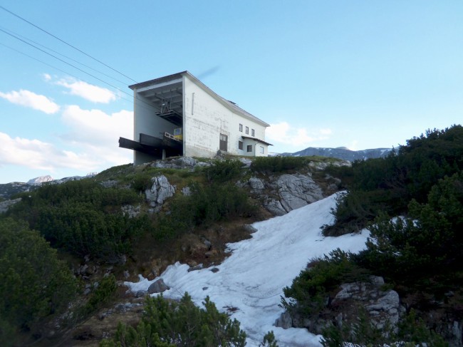 Seewand klettersteig, vrchol Auser Schonbichl 1785m, Rakousko, Solná komora, Dachstein, Alpy