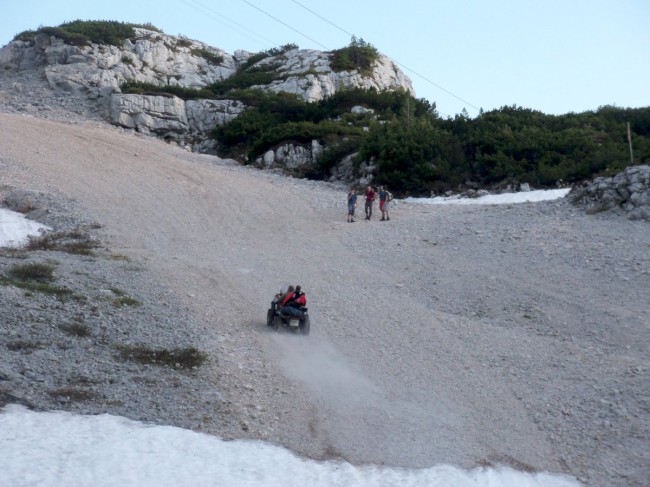 Seewand klettersteig, vrchol Auser Schonbichl 1785m, Rakousko, Solná komora, Dachstein, Alpy
