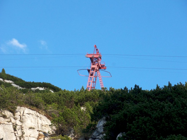 Seewand klettersteig, vrchol Auser Schonbichl 1785m, Rakousko, Solná komora, Dachstein, Alpy