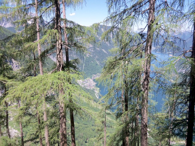 Seewand klettersteig, horní část, Rakousko, Solná komora, Dachstein, Alpy