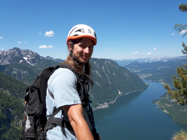 Seewand klettersteig, horní část, Rakousko, Solná komora, Dachstein, Alpy