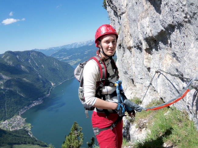 Seewand klettersteig, horní část, Rakousko, Solná komora, Dachstein, Alpy