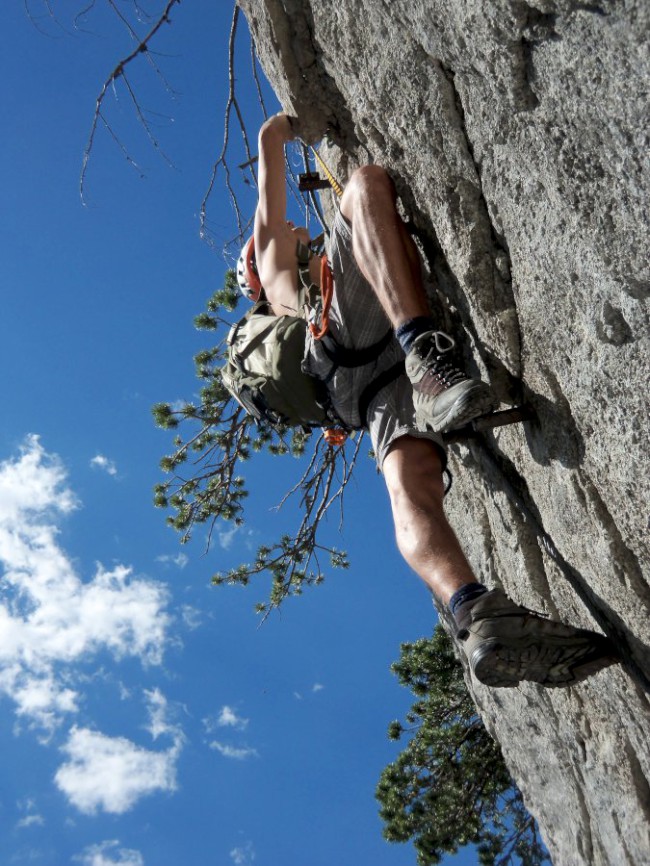 Seewand klettersteig, horní část, Rakousko, Solná komora, Dachstein, Alpy