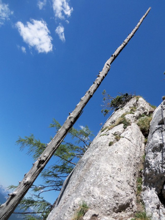 Seewand klettersteig, horní část, Rakousko, Solná komora, Dachstein, Alpy