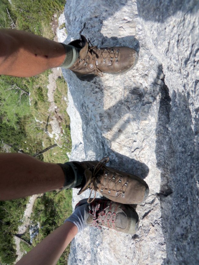 Seewand klettersteig, horní část, Rakousko, Solná komora, Dachstein, Alpy