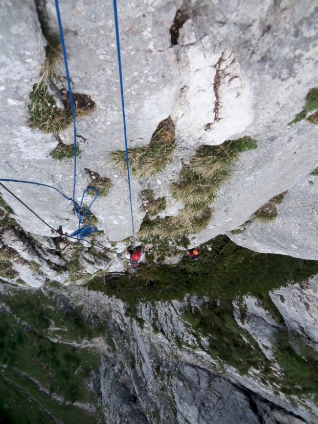 Seewand klettersteig, horní část, Rakousko, Solná komora, Dachstein, Alpy