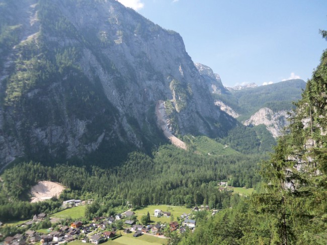 Výstup Echernwand klettersteig, Hallstat, Rakousko, Solná komora, Dachstein, Alpy