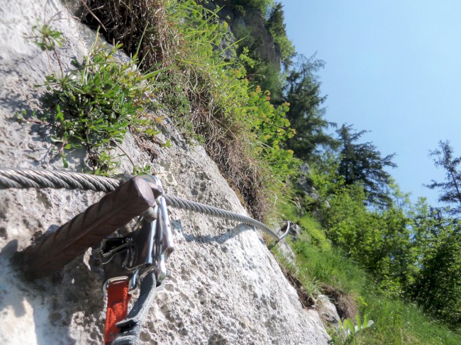 Výstup Echernwand klettersteig, Hallstat, Rakousko, Solná komora, Dachstein, Alpy