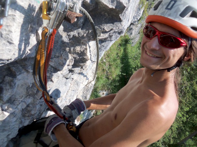 Výstup Echernwand klettersteig, Hallstat, Rakousko, Solná komora, Dachstein, Alpy