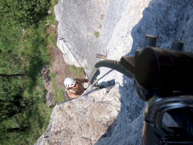 Výstup Echernwand klettersteig, Hallstat, Rakousko, Solná komora, Dachstein, Alpy