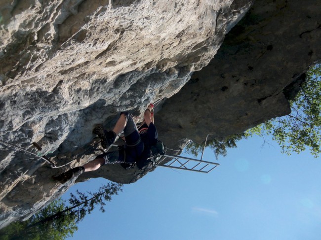 Výstup Echernwand klettersteig, Hallstat, Rakousko, Solná komora, Dachstein, Alpy