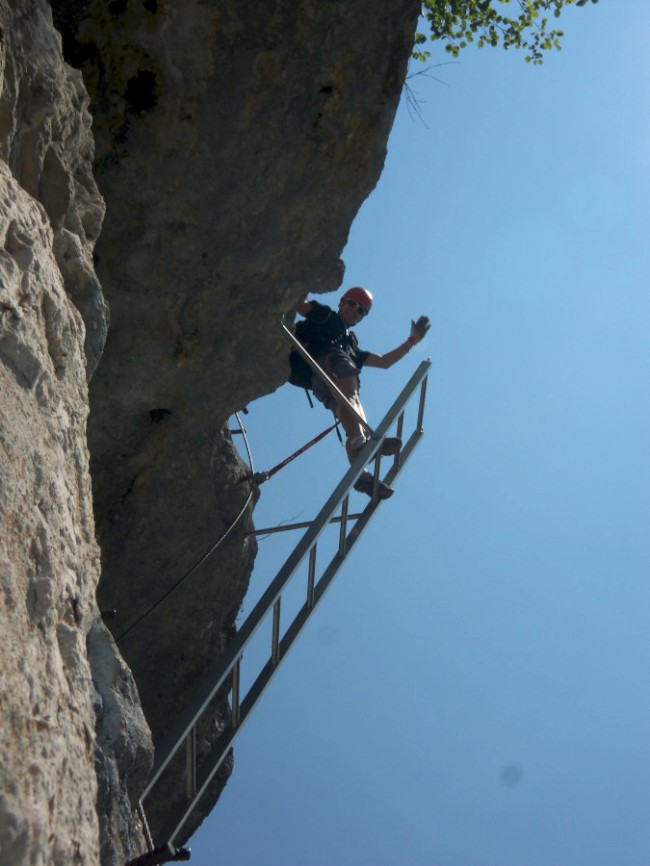 Výstup Echernwand klettersteig, Hallstat, Rakousko, Solná komora, Dachstein, Alpy