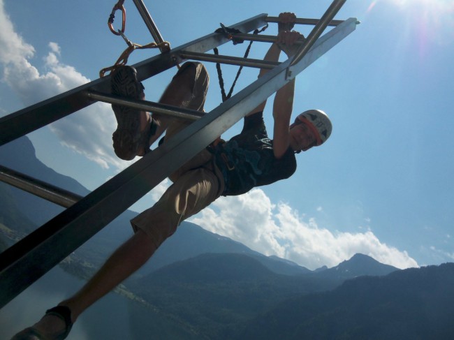 Výstup Echernwand klettersteig, Hallstat, Rakousko, Solná komora, Dachstein, Alpy