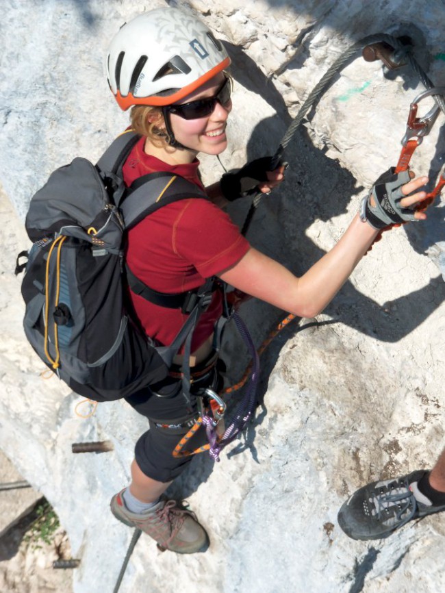 Výstup Echernwand klettersteig, Hallstat, Rakousko, Solná komora, Dachstein, Alpy