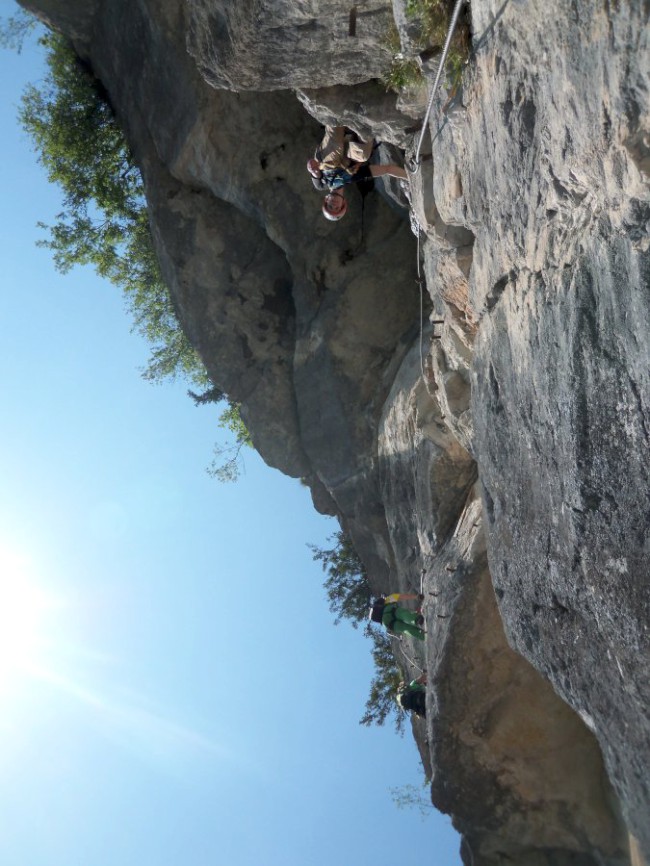 Výstup Echernwand klettersteig, Hallstat, Rakousko, Solná komora, Dachstein, Alpy