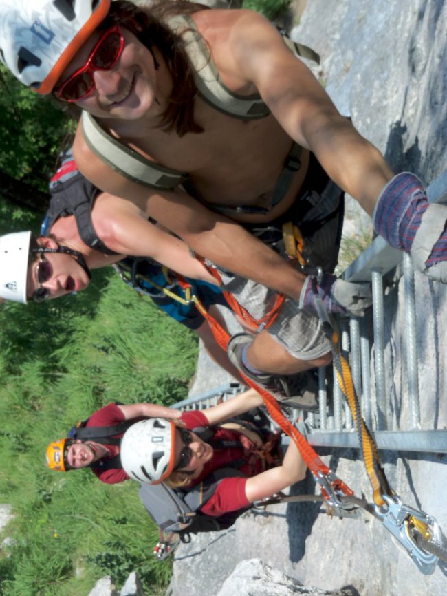 Výstup Echernwand klettersteig, Hallstat, Rakousko, Solná komora, Dachstein, Alpy