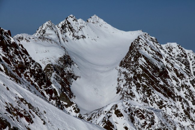 Vrchol Längentaler Weißer Kogel 3218m, Stubaiské Alpy, Rakoukso