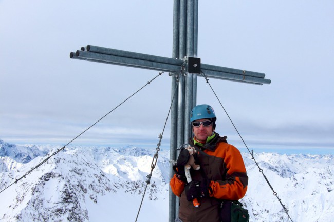 Vrchol Längentaler Weißer Kogel 3218m, Stubaiské Alpy, Rakoukso