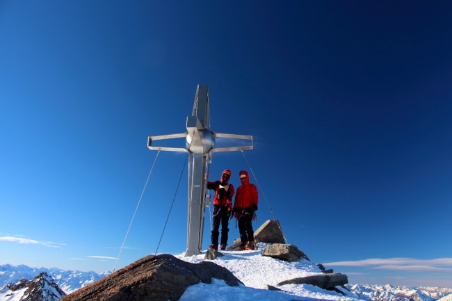Výstup na Zuckerhütl (3507 m), Stubaiské Alpy, Rakousko