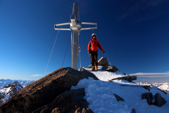 Výstup na Zuckerhütl (3507 m), Stubaiské Alpy, Rakousko