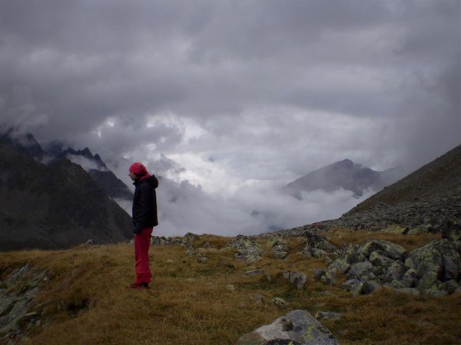 Výstup na Schrankogel (3496 m), Stubaiské Alpy, Tyrolsko, Rakousko