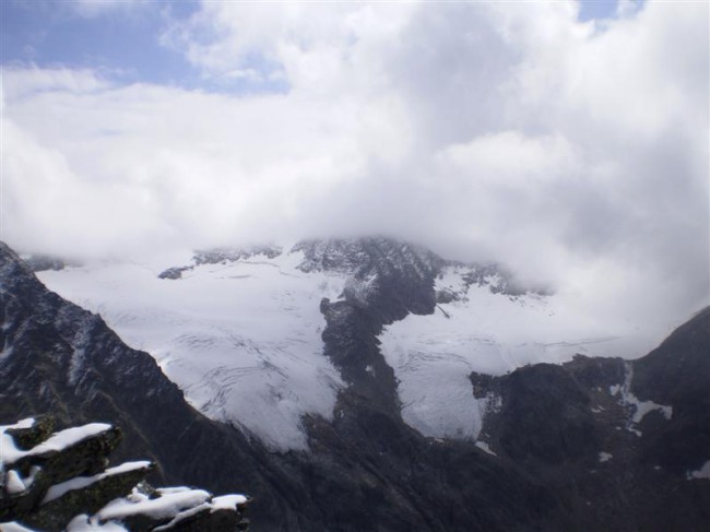 Výstup na Schrankogel (3496 m), Stubaiské Alpy, Tyrolsko, Rakousko