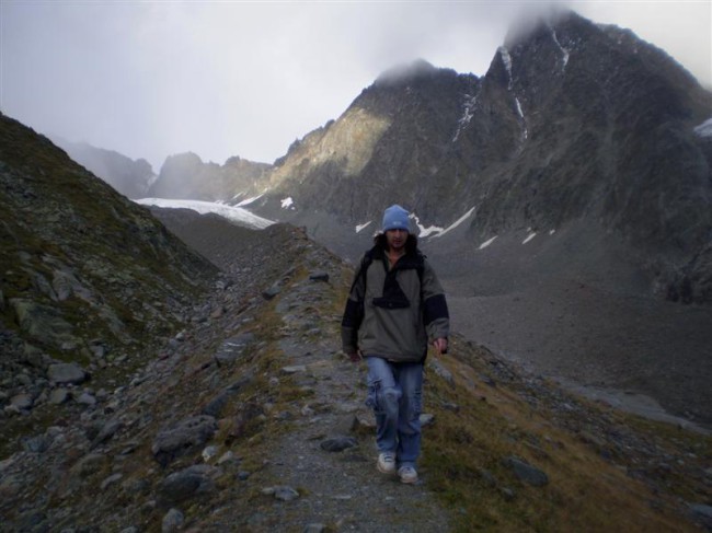 Výstup na Schrankogel (3496 m), Stubaiské Alpy, Tyrolsko, Rakousko