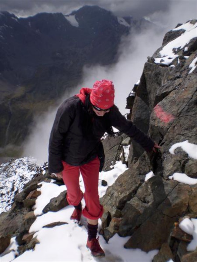 Vrchol Schrankogel (3496 m), Stubaiské Alpy, Tyrolsko, Rakousko