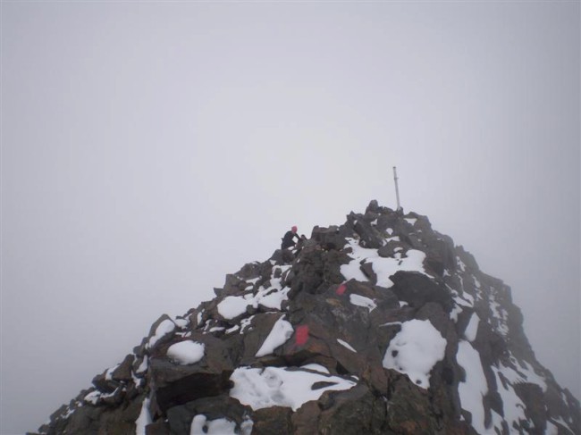 Vrchol Schrankogel (3496 m), Stubaiské Alpy, Tyrolsko, Rakousko